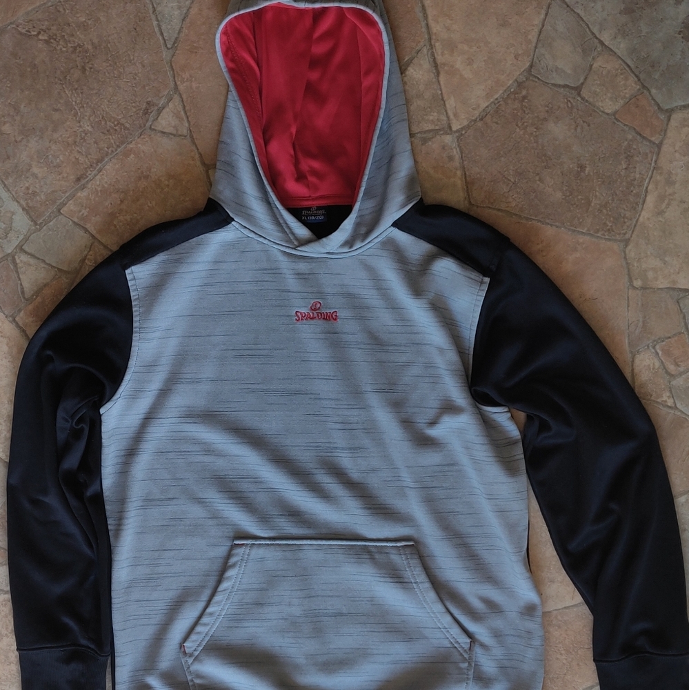 Spalding grey and black hoodie